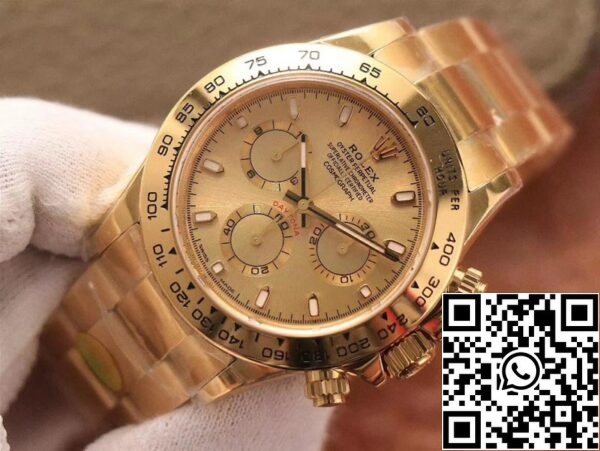 4 96 ca11a25b e774 405a 8ebd c077486c8f51 Rolex Daytona Cosmograph M116508-0003 1:1 Best Edition Noob Factory arany számlap svájci ETA4130