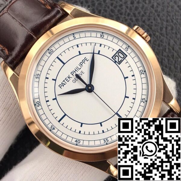 4 98 Patek Philippe Calatrava 5296R-001 1:1 Best Edition ZF Factory Rózsaarany fehér számlap