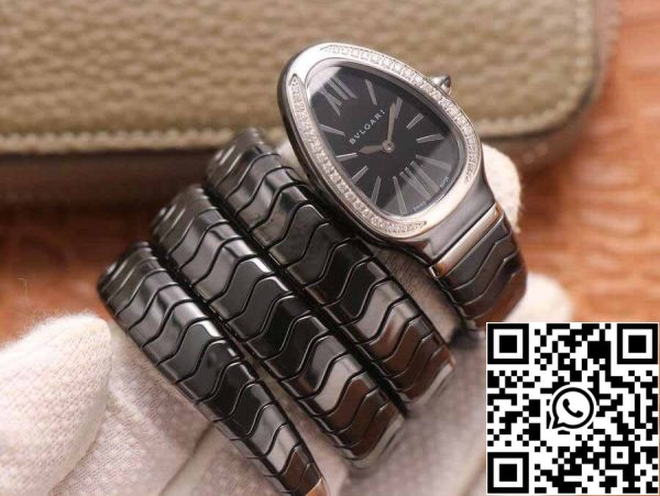 4 98 b41da2da 4025 47b6 ad9b 35d3d9a9dff5 Bvlgari Serpenti 1:1 Best Edition BV Factory Керамический бриллиантовый безель