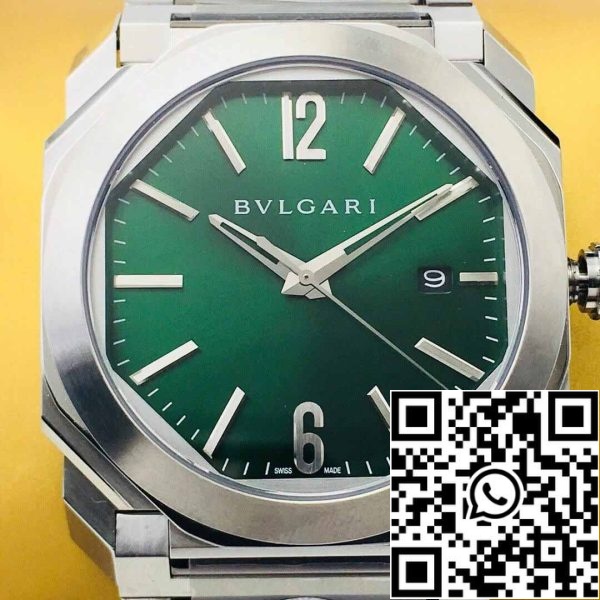 4 9 08a6f474 15ec 40a0 85c1 65e975e0e710 Bvlgari OCTO SOLOTEMPO 101963 BGOP41BGLD 1:1 Най-добро издание BV Factory Green Dial