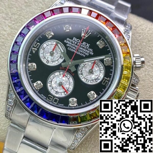 4 9 416ef979 c552 4fd1 82a8 c0beb0fe4b51 Rolex Daytona 116599 RBOW 1:1 Best Edition TW Factory Schwarzes Zifferblatt