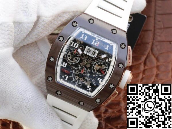 4 9 50afd859 120b 4ec1 aecf 6eefe8cf94bc Richard Mille RM011 1:1 Best Edition KV Factory Ceramic White Strap