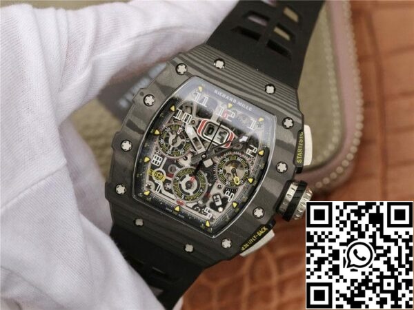 41 102 Richard Mille RM11-03 1:1 Best Edition KV Factory Fekete szénszálas tok