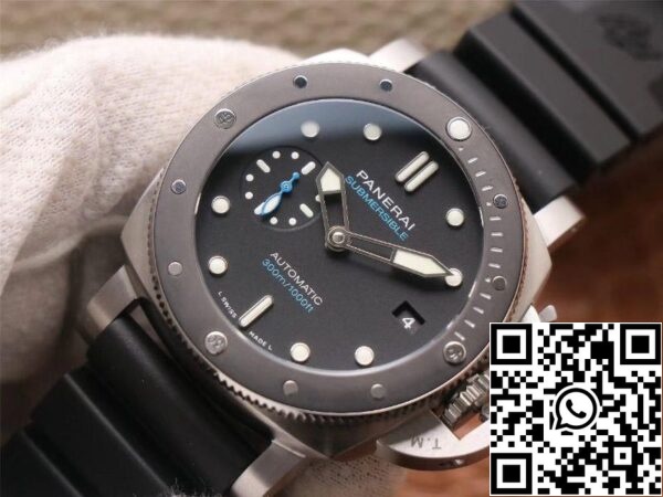 41 143 Panerai Submersible PAM00683 1:1 Best Edition VS Factory Fekete számlap svájci P9010