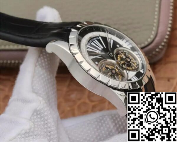 5 101 36df00bc af41 4650 9e22 248d1ac6101e Roger Dubuis Excalibur RDDBEX0291 1:1 Best Edition JB Fabriek Tourbillon Wit Schelp Zwart Wijzerplaat