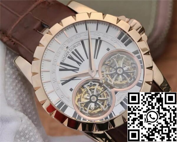 5 102 1061dcd7 d177 496c a557 4603a0440fbb Roger Dubuis Excalibur RDDBEX0249 1:1 Mejor Edición JB Factory Tourbillon Esfera blanca