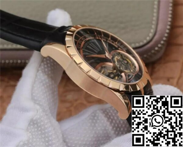 5 103 9c37d3a3 e2f1 4e4d a5d5 f81684211fb2 Roger Dubuis Excalibur RDDBEX0280 1:1 Best Edition JB Factory Tourbillon Musta kellotaulu