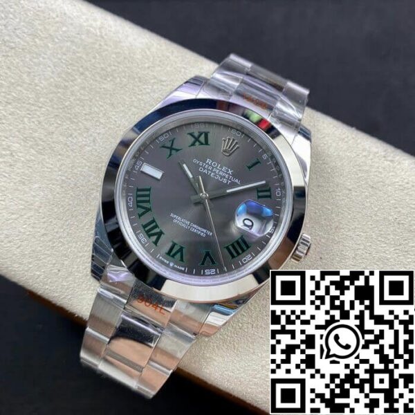 5 107 Rolex Datejust M126300-0013 41MM 1:1 Best Edition EW Factory Quadrante grigio scuro