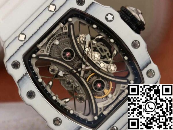 5 108 17d07b1d 0b7c 48f8 8e8b bd3294e2c415 Richard Mille RM53-01 1:1 Best Edition KV Factory White TPT Carbon Fiber