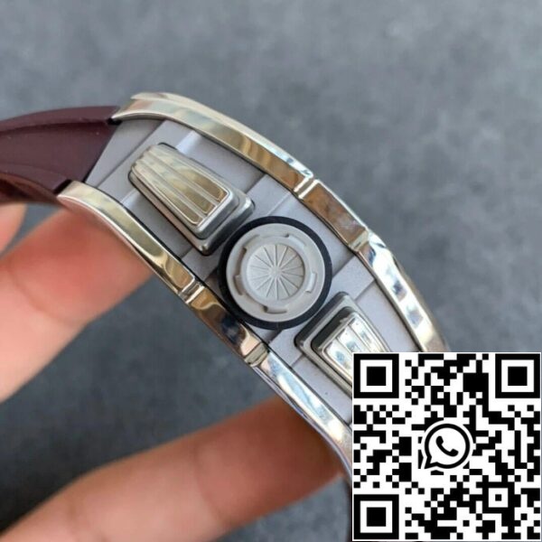 5 115 f46660ec 16d6 4690 98ac 8d6a374a847b Richard Mille RM11 1:1 Best Edition KV Factory Titanium Brown Strap barna szíj