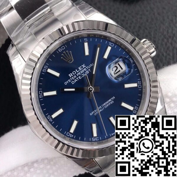 5 11 745bb38f 17d3 4d4f aec5 20943f0d8f00 Rolex Datejust M126334-0001 41mm Oyster Strap VS Factory Quadrante Blu