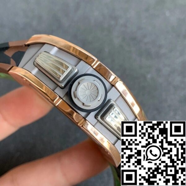 5 120 e3b675bf 8ead 4c9a ac5b ead4a49daf67 Richard Mille RM11 1:1 Best Edition KV Factory Rose Gold Camouflage Strap