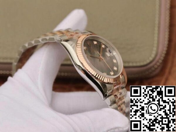 5 130 2131bc23 6ea2 466d 9524 03567e2e3292 Rolex Datejust 36mm GM Fábrica 1:1 Mejor Edición Gris Dial Diamond Marcadores 18K Oro Envuelto suizo ETA3135