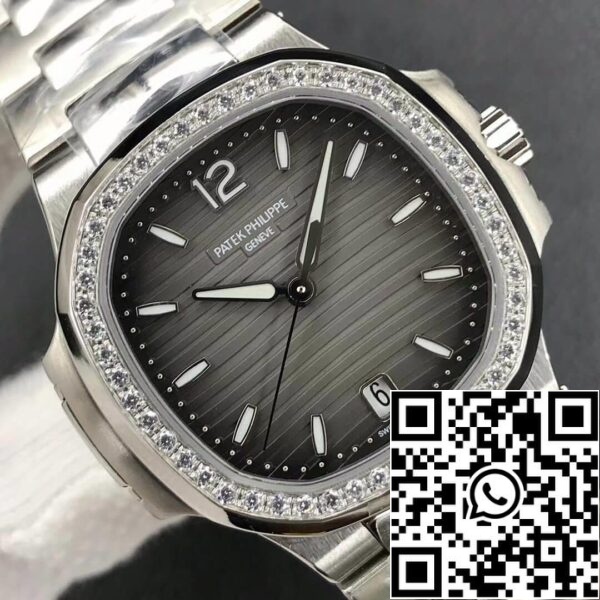 5 133 55ecad67 314d 4a30 ad56 8163b7411c73 Patek Philippe Nautilus Ladies 7118-1200A-011 1:1 Best Edition PF Factory Diamond Bezel