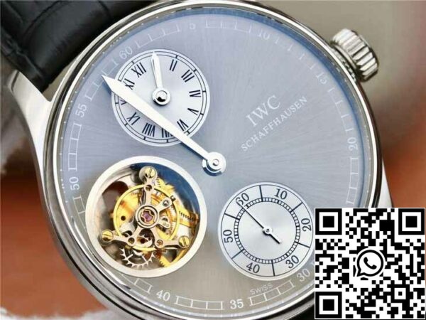 5 138 IWC portugál IW544603 ZF Factory 1:1 Best Edition Tourbillon szürke számlapja