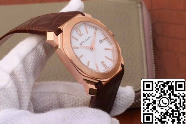 5 13 8224f21a d60f 40cf 98b7 614f0b7f9b22 Bvlgari Octo 102119 BGOP38WGLD 1:1 Best Edition Weißes Zifferblatt