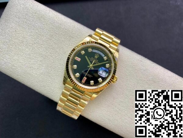 5 14 Rolex Day Date 118208 1:1 Best Edition EW Factory Black Dial