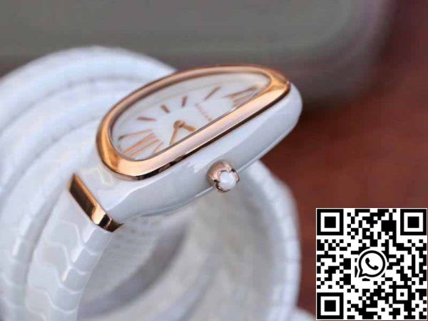 5 145 472b9d45 b876 4b9a b348 e381e853bb29 Bvlgari Srpenti Spiga 102886 1:1 Best Edition BV Factory Rose Gold Ei timantti Sveitsin kvartsi liikkuvuus