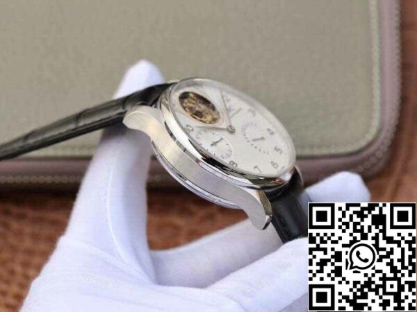 5 149 4d9c1f5d 4390 4d48 aa67 af0421bf2d02 IWC portugalilainen IW504202 Real Tourbillon 1:1 Best Edition White Dial Musta nahkahihna Sveitsin ETA Tourbillon