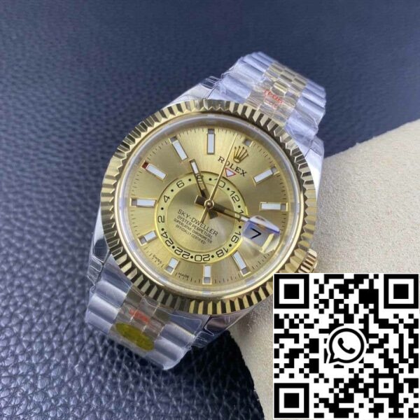 5 14 f4a54441 64b8 45a8 8bf6 ee800884e635 Rolex Sky Dweller M336933-0002 1:1 Best Edition Noob Factory V2 Quadrante Champagne