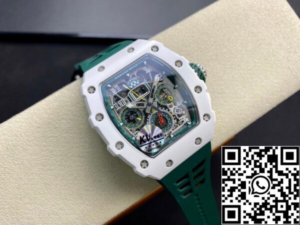 5 156 Richard Mille RM011-03 1:1 Best Edition KV Factory Green Strap