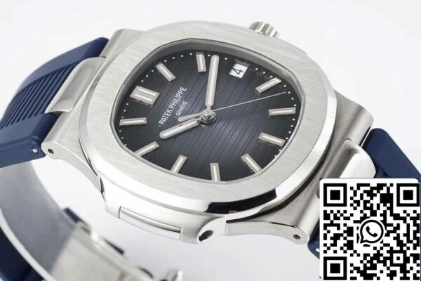 5 15 9815837f 7fbe 4ba5 94d4 3625c91ff8ae Patek Philippe Nautilus 5711 1:1 Best Edition PPF Factory Correia de borracha azul