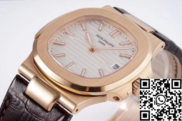 5 168 Patek Philippe Nautilus 5711R-001 1:1 Migliore Edizione PPF Factory V4 Quadrante Bianco Svizzero ETA324