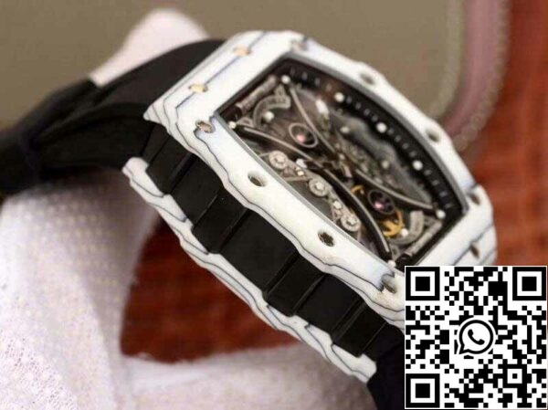 5 173 Richard Mille Pablo Mac Donough RM53-01 1:1 Best Edition Movimento mecânico suíço ETA Importado Mostrador esqueleto Bracelete em borracha preta