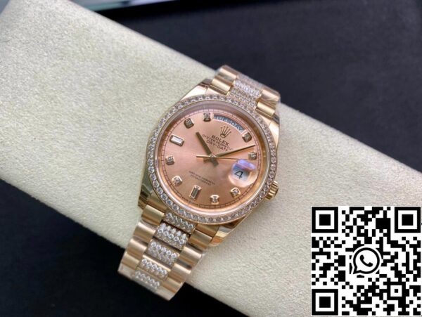 5 17 b2b349d5 9aff 4bfd bd4b 3a67fe5d4235 Rolex Day Date M128345RBR-0020 1:1 Best Edition EW Factory rózsaarany számlapja