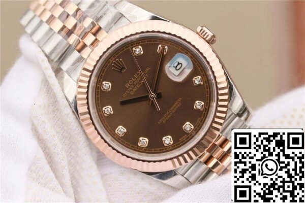 5 185 2d70b27c b690 43b1 adce c08c06b5d20f Rolex Datejust M126331-0004 1:1 Най-добро издание EW Фабрика Кафяв циферблат