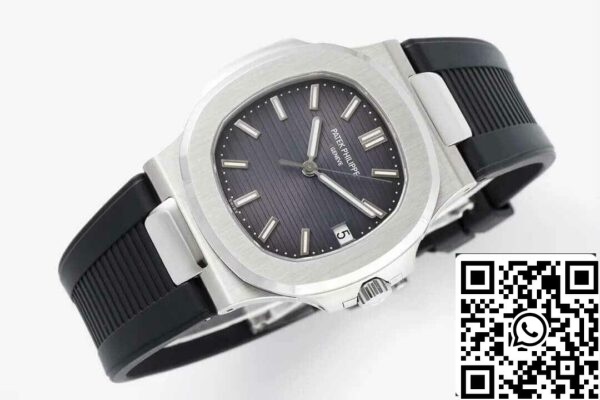 5 18 f3bbfd2c b32c 48f8 a668 339a37c494f0 Patek Philippe Nautilus 5711 1:1 Best Edition PPF Factory Μαύρο καουτσούκ λουράκι