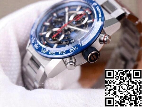 5 19 6832571d 7892 4095 9d4d 5a93a7c74230 Tag Heuer Carrera Calibre Heuer 01 CAR201T.BA0766 Cronógrafo 1:1 Mejor Edición XF Factory Esfera Azul Calibre Suizo 01