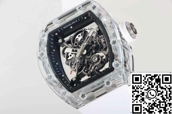 5 19 7a2de349 3d07 45cb 990e 64af501ba85f Replica Richard Mille RM055 Paras 1: 1 Edition RM Factory Valkoinen hihna