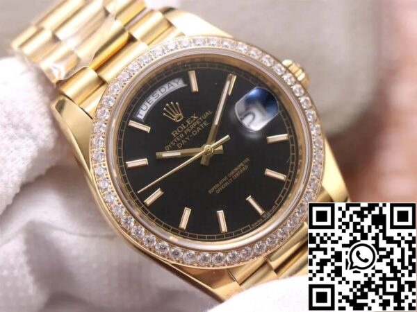 5 1 83f79c43 6626 41b9 a023 94ddd7c55229 Rolex Day Date 40MM 1:1 Best Edition EW Fabrieks Geelgoud Zwarte Wijzerplaat