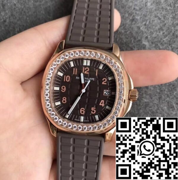 5 202 Patek Philippe Aquanaut 5068R-001 1:1 Best Edition PPF Factory Rose Gold Braunes Zifferblatt