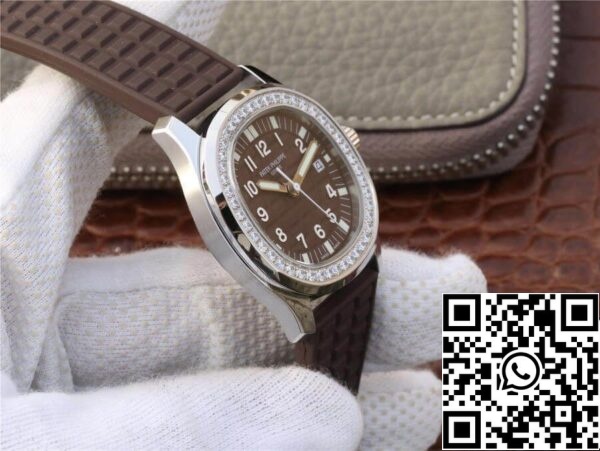 5 206 Patek Philippe Aquanaut 5067A-023 1:1 Best Edition PPF Factory Diamond Brun urtavla