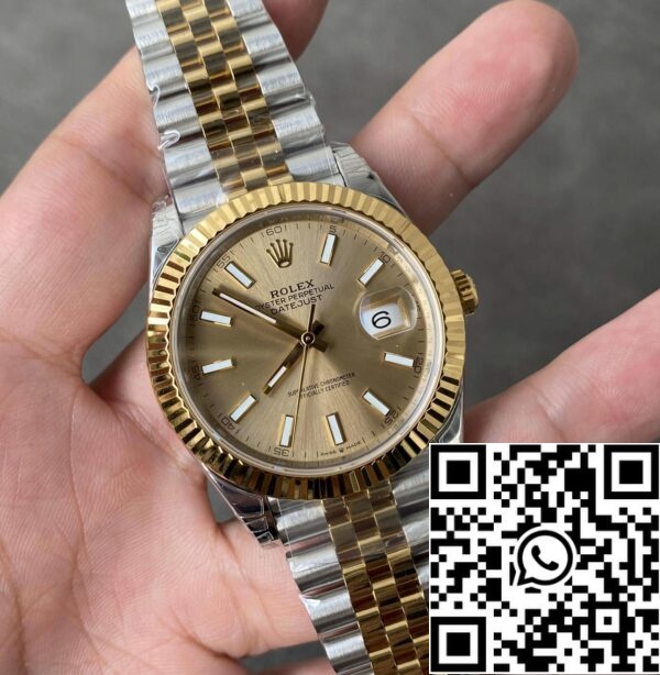 5 20 77b96394 daa9 439b 930e c805306f6328 Rolex Datejust M126333-0010 41MM 1:1 Best Edition VS Factory Gold Bezel