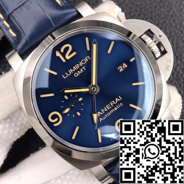 5 20 5 20 da473131d2 2a58 4abc 4abc b394 edd2288de240 Panerai Luminor GMT PAM01033 1:1 Best Edition VS Factory Dial Blue Dial