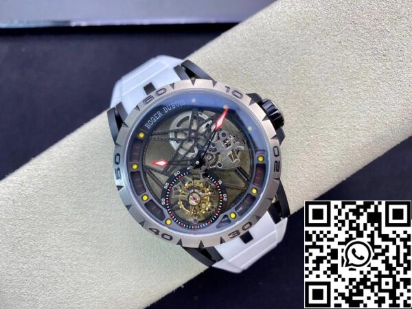 5 20 e8bac6a5 6d60 44f6 9c29 0afecc4c312c Roger Dubuis Excalibur RDDBEX0549 1:1 Best Edition BBR Factory Tourbillon Weißes Armband