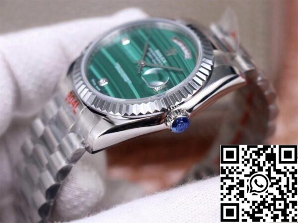 5 21 04925502 9a8d 4d30 9183 2e5be08da62d Rolex Day Date President 18038 1:1 Best Edition Malachite Green Diamond Dial Sveitsin liikettä