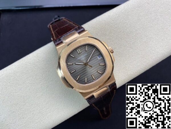 5 222 Patek Philippe Nautilus 5711R-001 1:1 Beste Editie PPF Fabriek V4 Bruine Wijzerplaat Zwitserse ETA324