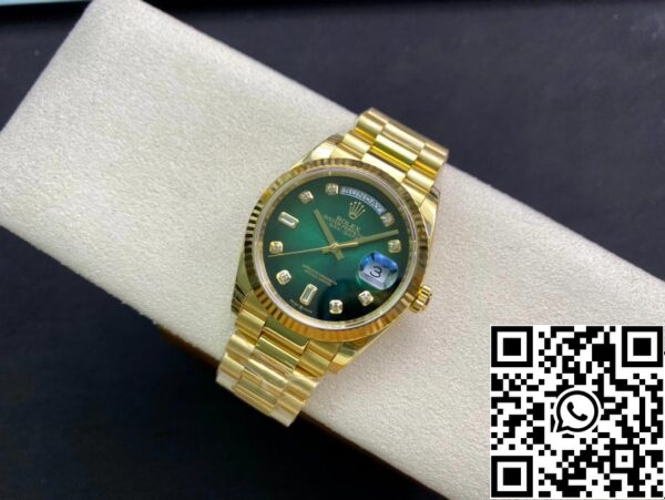 5 226 Rolex Day Date M128238-0069 1:1 Beste Editie EW Fabriek Groene Wijzerplaat Zwitserse ETA3255