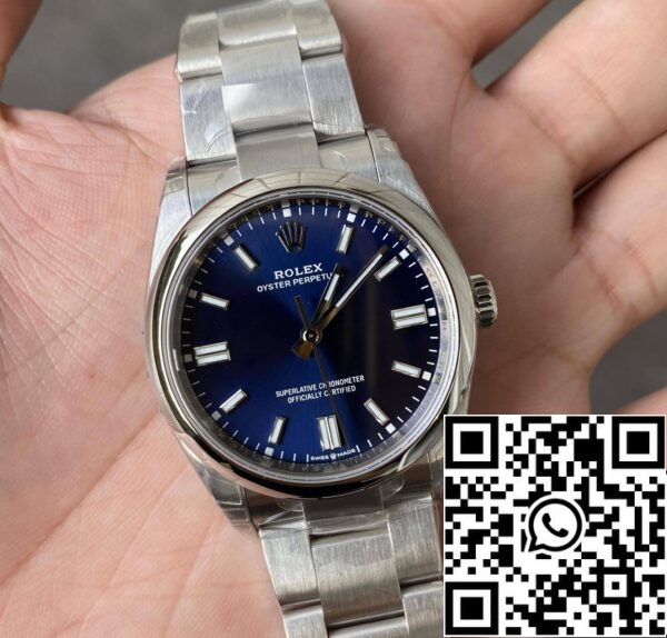 5 22 5359938e 39e3 49b3 a915 6b58ff6dece9 skaalattu Rolex Oyster Perpetual M126000-0003 36MM 1:1 Best Edition VS Factory Blue Dial