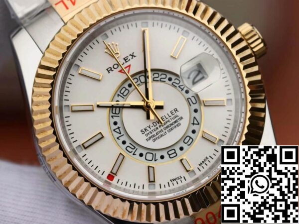 5 23 741ec855 7de8 4529 8c7b 1a6c0ce80bd6 Rolex Sky Dweller M326933-0009 Melhor Edição 1:1 Noob Factory Mostrador branco