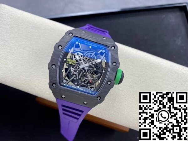 5 24 86178f45 0ef8 4466 8526 b60e5ae55d27 Richard Mille RM35-02 1:1 Best Edition T+ Factory NTPT Hiilikuitu Purple Strap Purple Strap