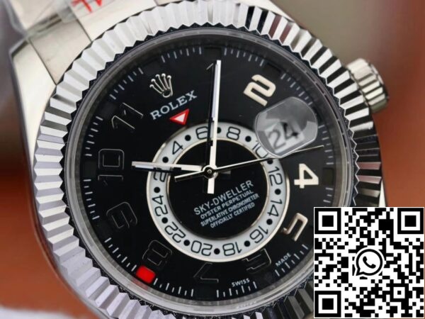 5 24 94e287fb 905e 416c a08b 84f9abcca0e0 Rolex Sky Dweller 326939 Legjobb 1:1 Edition Noob Factory Fekete számlap és Ezüst