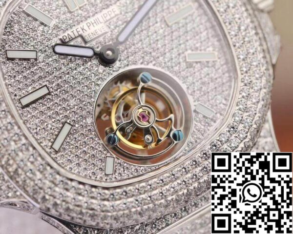 5 27 11bdc42d 51dd 451b 8b3f ec829076b7e7 Patek Philippe Nautilus Tourbillon R8 Factory 1:1 Best Edition Movimento turbilhão suíço de corda manual