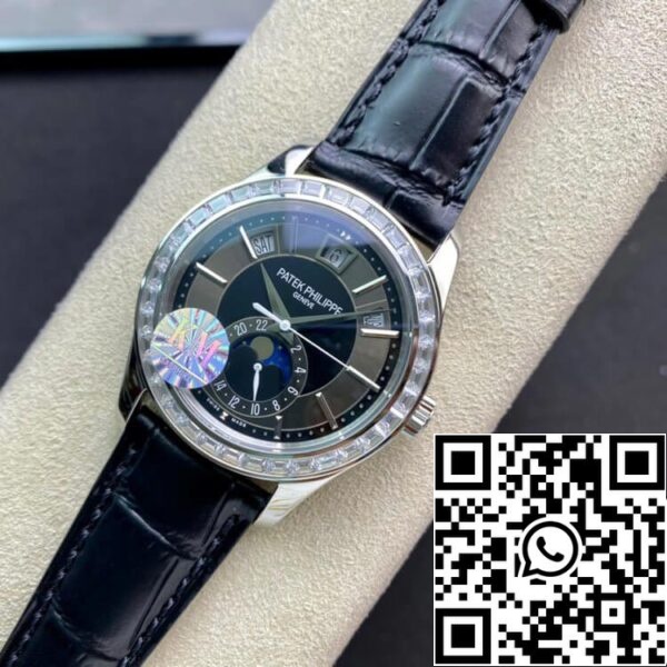 5 28 5cc10693 e698 46c5 b6ff 12e631567076 Patek Philippe Complications 5205G 1:1 Best Edition KM Factory Diamond Bezel