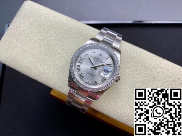 5 2 5676fec7 4d3d 4e56 8408 d561e5b588fa Rolex Datejust M126284RBR-0022 1:1 Beste Editie EW Fabriek Zilveren Wijzerplaat