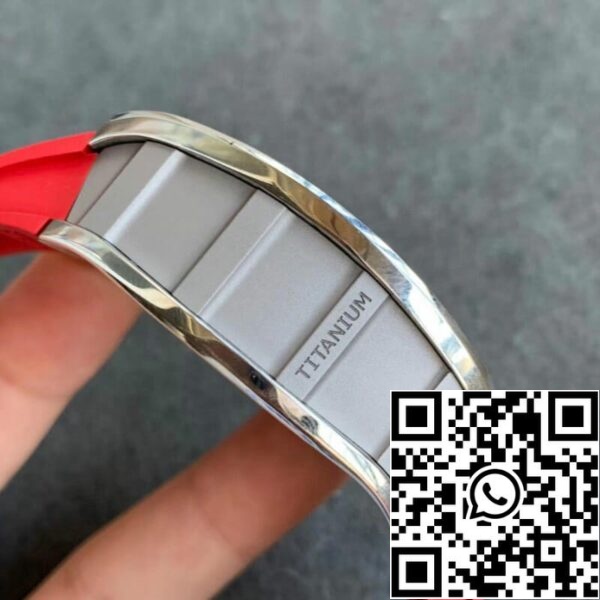 5 2 7fc57d42 d13d 4454 bc38 9a923db7fe7f Richard Mille RM011 1:1 Best Edition KV Factory Red Rubber Strap